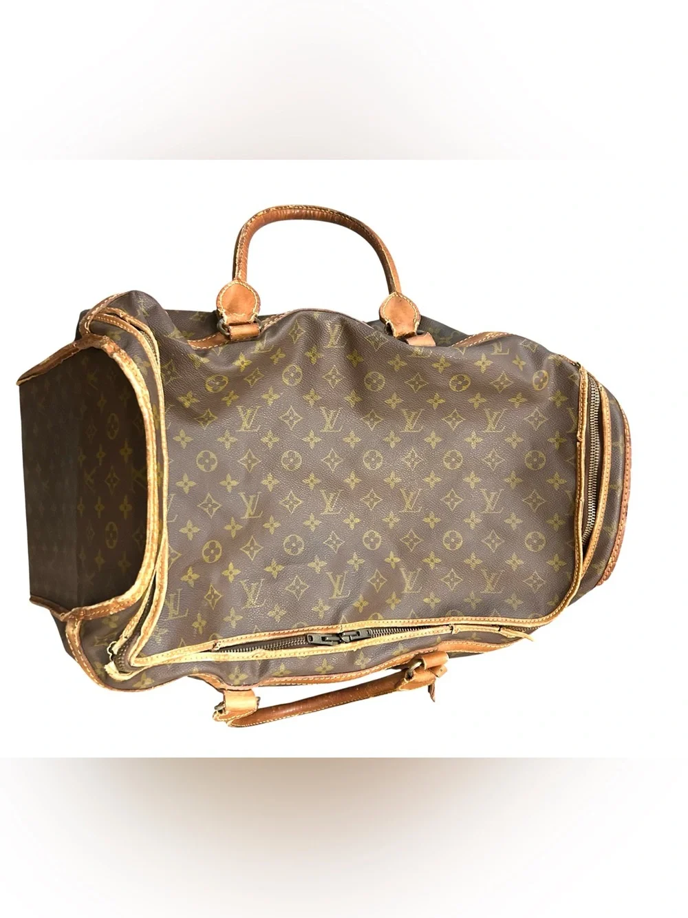 Louis Vuitton Sac Chasseur 55 LV Monogram Canvas Vintage Travel Bag Luggage Tote - Picture 9 of 13